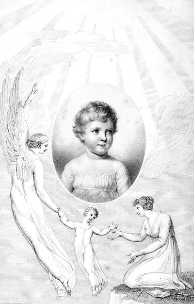 Frontispice voor Een Vaderlijke Herinnering aan zijn Kind door William Blake